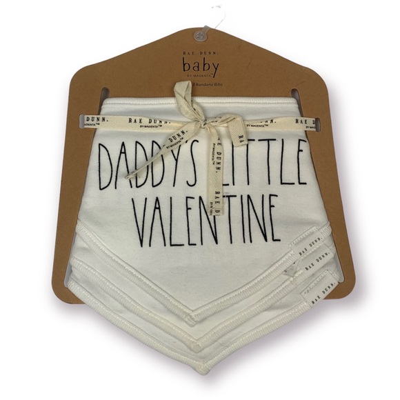 New Rae Dunn Baby Bandana Bibs Set of 3 Valentine’s - Picture 1 of 7